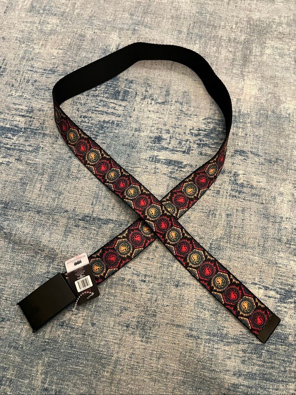 New With Tags HBO Buckle-Down House of The Dragon Greens Blacks Belt OSFM